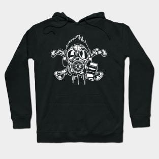 Gas Mask Crossbones Hoodie